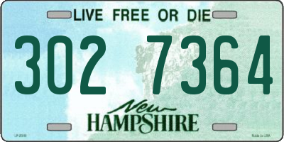 NH license plate 3027364