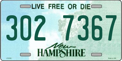NH license plate 3027367