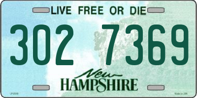 NH license plate 3027369