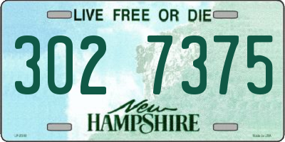 NH license plate 3027375