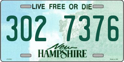 NH license plate 3027376