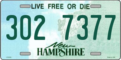NH license plate 3027377
