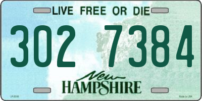 NH license plate 3027384