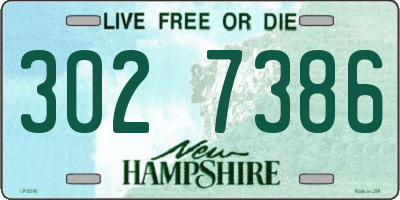 NH license plate 3027386
