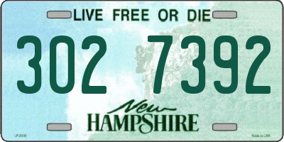 NH license plate 3027392