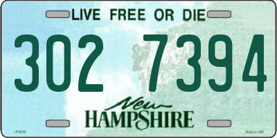NH license plate 3027394