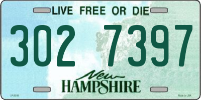 NH license plate 3027397