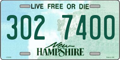 NH license plate 3027400