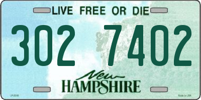 NH license plate 3027402