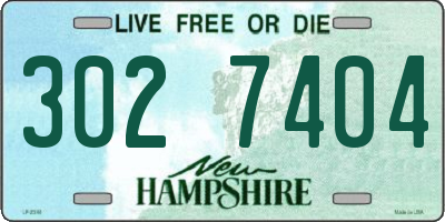 NH license plate 3027404