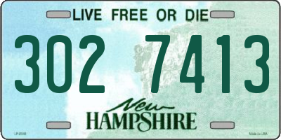 NH license plate 3027413