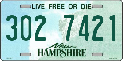NH license plate 3027421