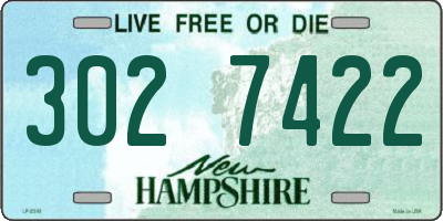 NH license plate 3027422