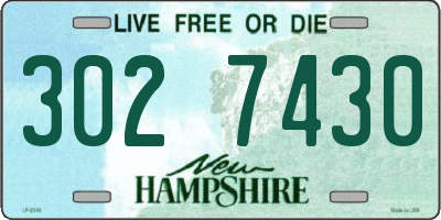 NH license plate 3027430