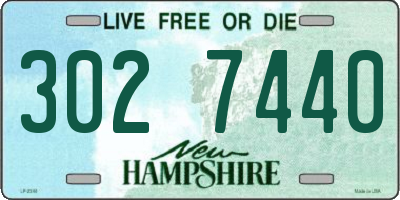 NH license plate 3027440