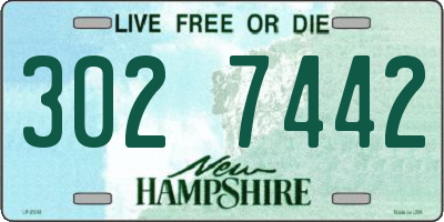 NH license plate 3027442