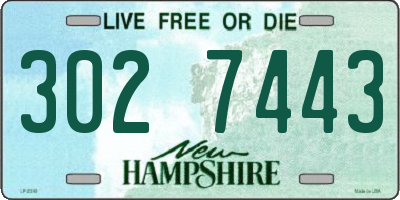 NH license plate 3027443