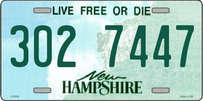 NH license plate 3027447