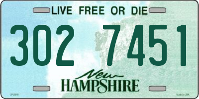 NH license plate 3027451