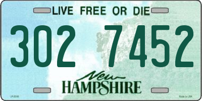 NH license plate 3027452