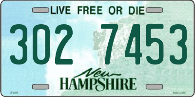 NH license plate 3027453
