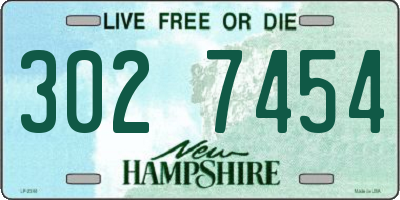 NH license plate 3027454