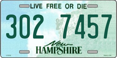 NH license plate 3027457