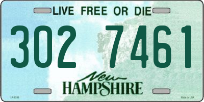 NH license plate 3027461