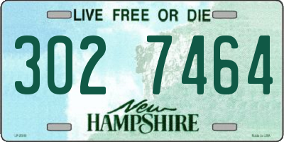 NH license plate 3027464