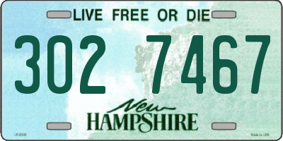 NH license plate 3027467