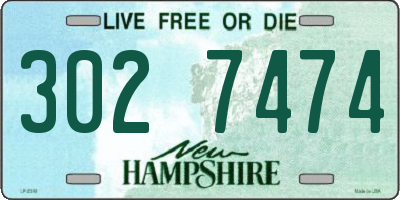 NH license plate 3027474