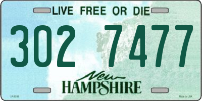NH license plate 3027477