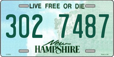 NH license plate 3027487