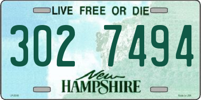 NH license plate 3027494