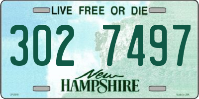NH license plate 3027497