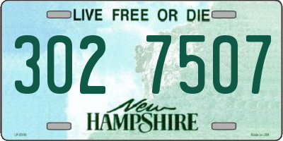NH license plate 3027507