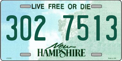 NH license plate 3027513