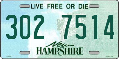 NH license plate 3027514