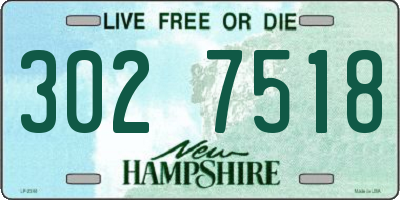 NH license plate 3027518