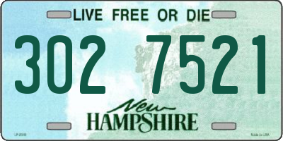 NH license plate 3027521