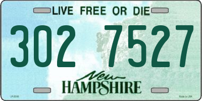 NH license plate 3027527