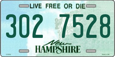 NH license plate 3027528
