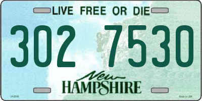 NH license plate 3027530