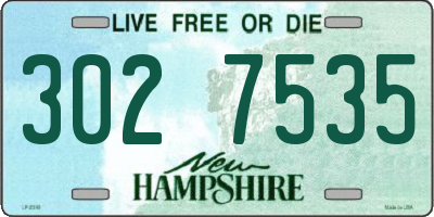 NH license plate 3027535