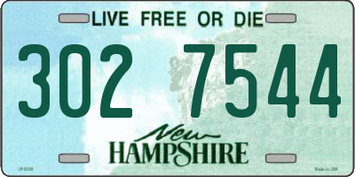 NH license plate 3027544