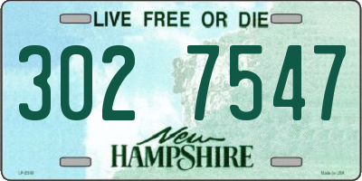 NH license plate 3027547