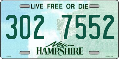 NH license plate 3027552