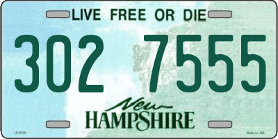 NH license plate 3027555
