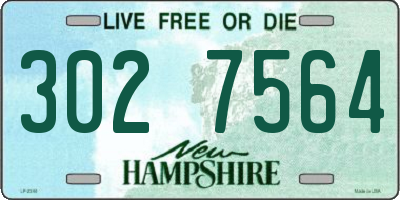 NH license plate 3027564