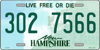 NH license plate 3027566
